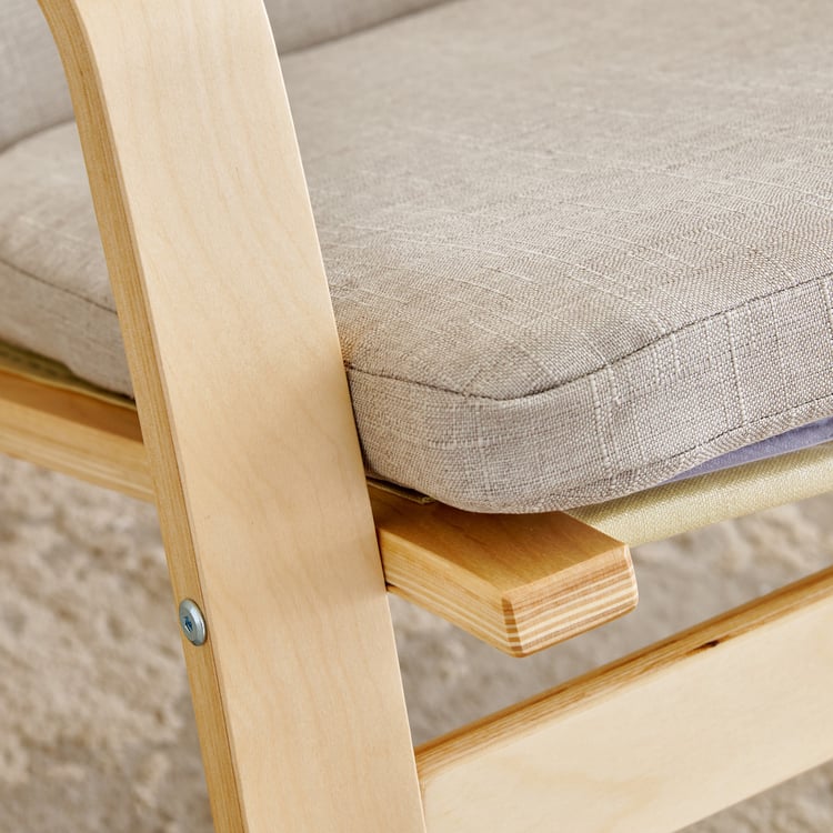 Paulo Fabric Rocking Chair - Beige