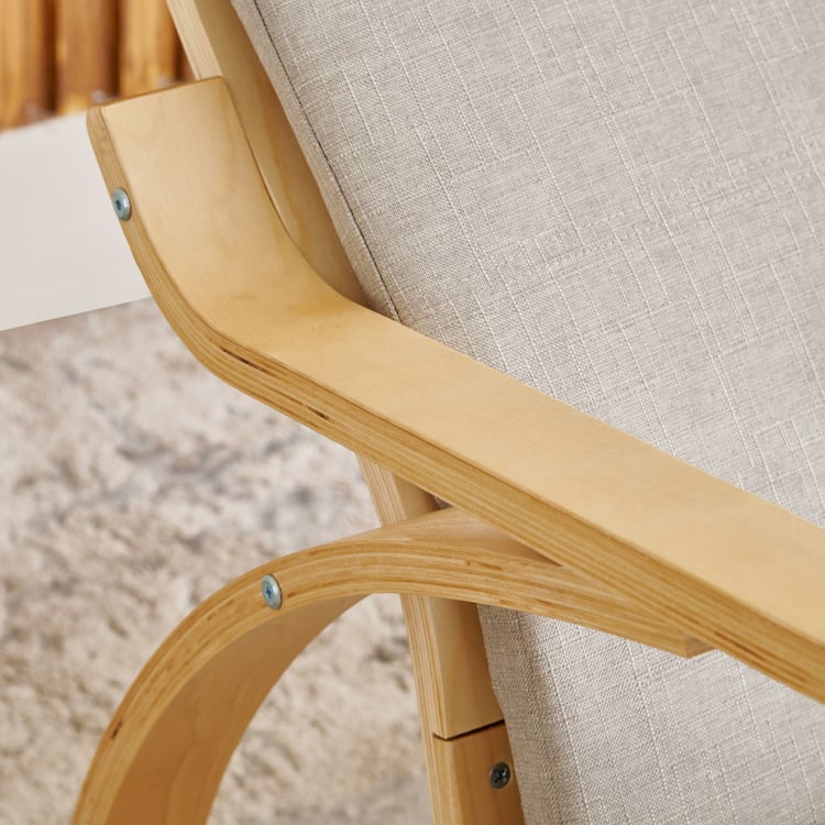 Paulo Fabric Rocking Chair - Beige
