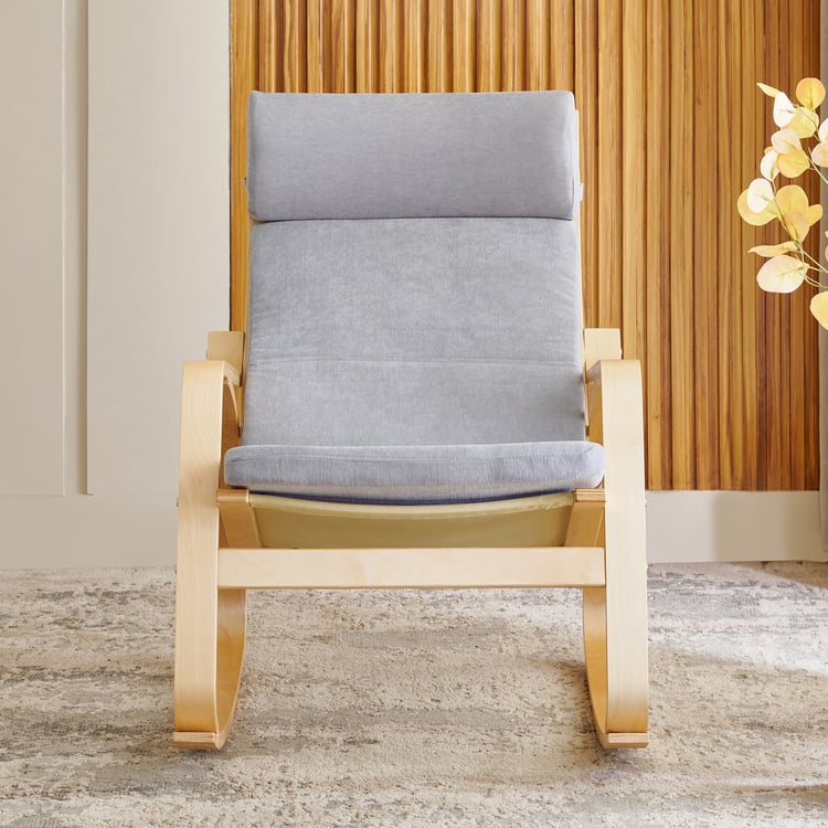 Paulo Fabric Rocking Chair - Grey