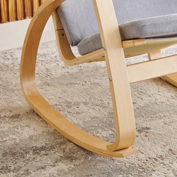 Paulo Fabric Rocking Chair - Grey