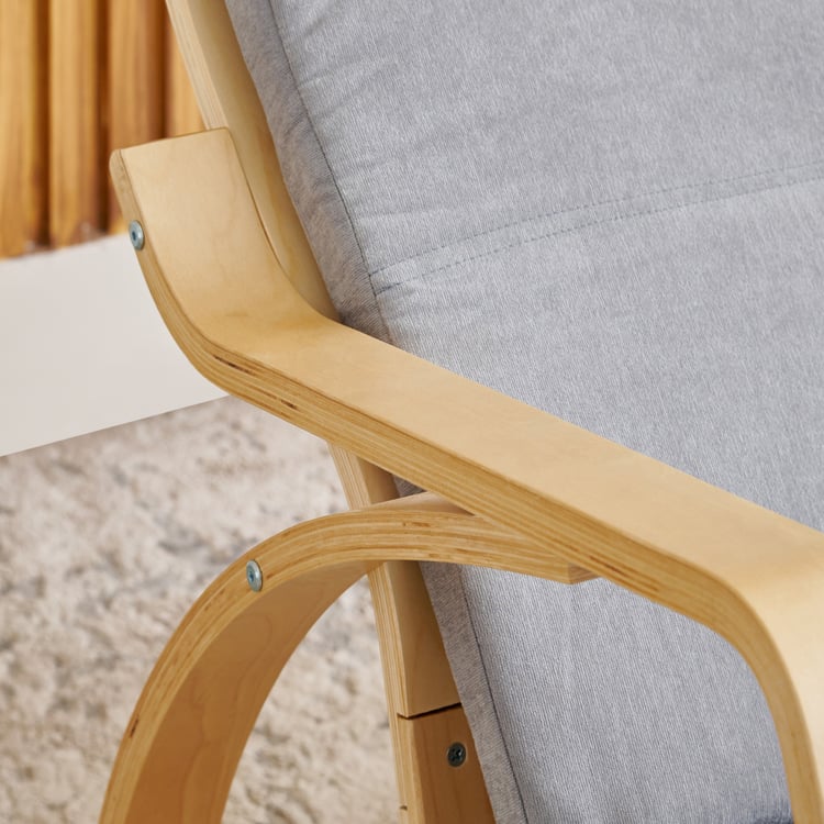 Paulo Fabric Rocking Chair - Grey