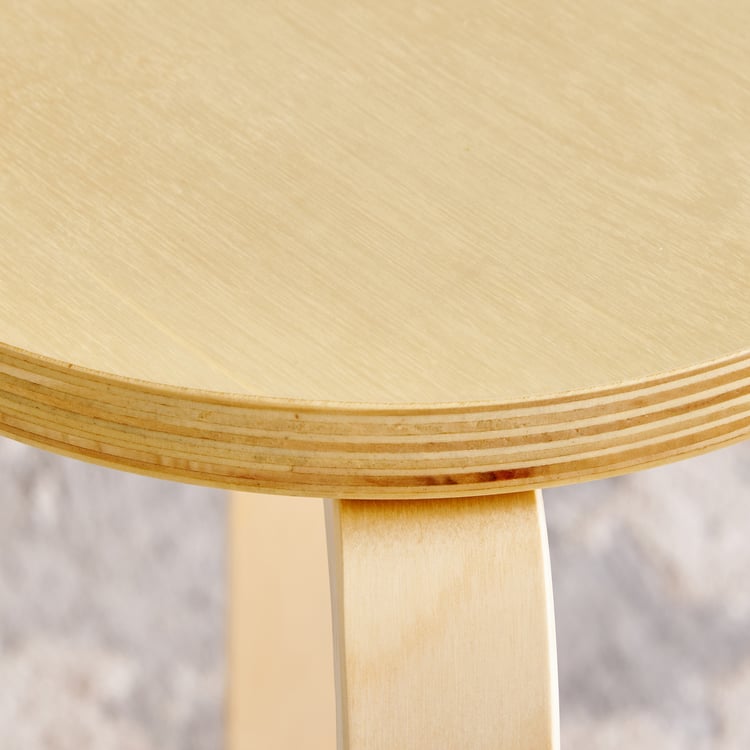 Paulo Solid Wood Stool - Brown
