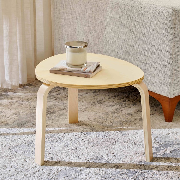 Paulo Solid Wood Small End Table - Brown