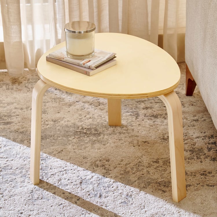 Paulo Solid Wood Small End Table - Brown