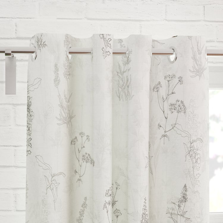 Corsica Fiesta Set of 2 Floral Print Light Filtering Window Curtains