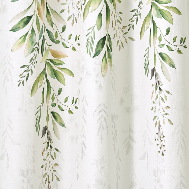 Corsica Florish Set of 2 Floral Print Light Filtering Window Curtains