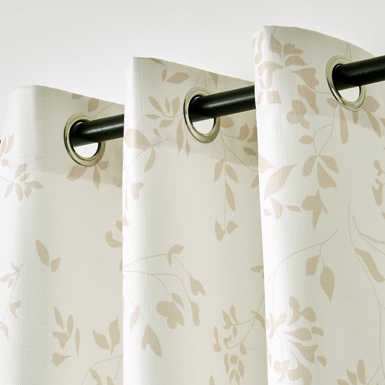 Corsica Florish Set of 2 Floral Print Light Filtering Door Curtains