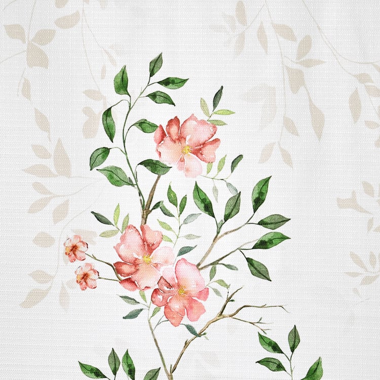 Corsica Florish Set of 2 Floral Print Light Filtering Door Curtains