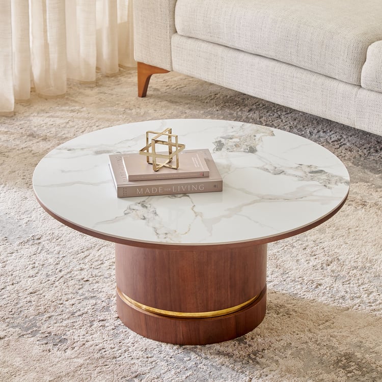 Barista Sintered Stone Top Coffee Table - Cream