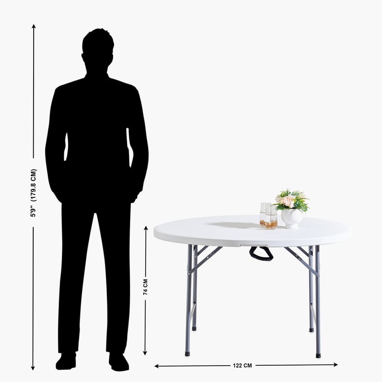 Helios Alexis Folding Table - White