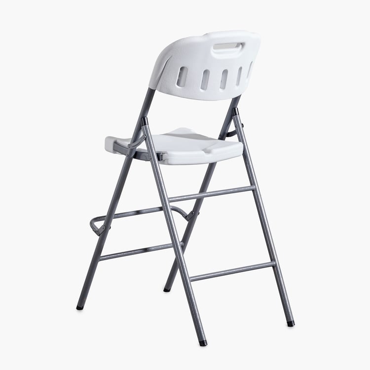 Helios Ash Metal Folding Chair - Grey