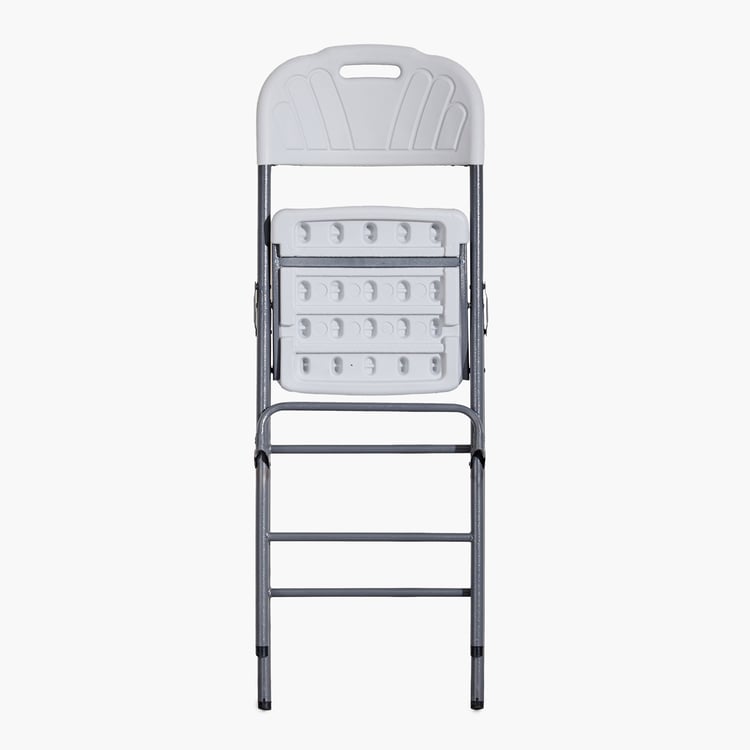 Helios Ash Metal Folding Chair - Grey