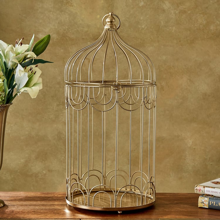 Paloma Brace Metal Decorative Bird Cage - Large