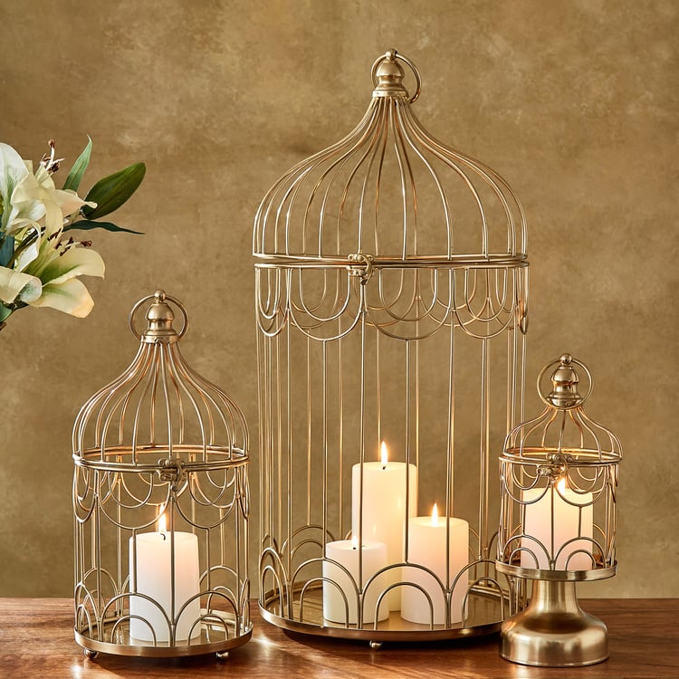 Paloma Brace Metal Decorative Bird Cage - Large