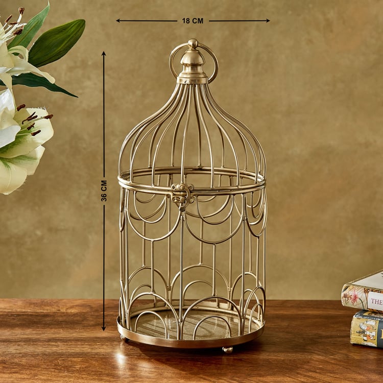 Paloma Brace Metal Decorative Bird Cage - Small