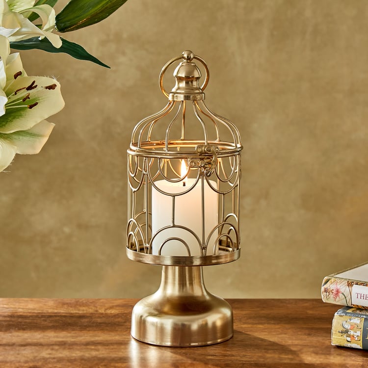 Paloma Brace Metal Bird Cage Candle Holder