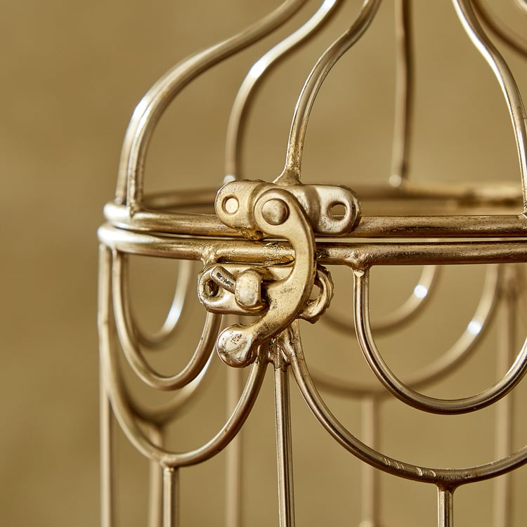 Paloma Brace Metal Bird Cage Candle Holder