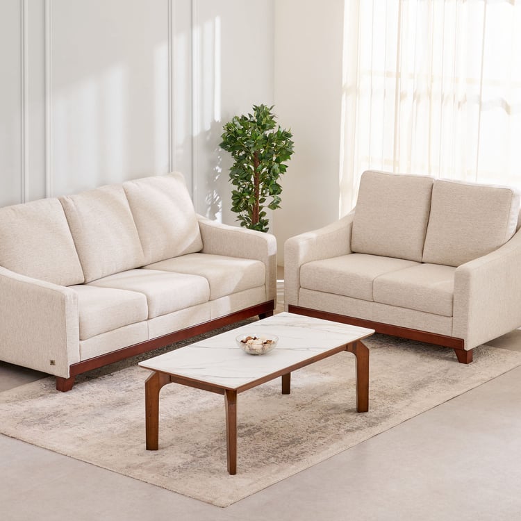 Sylvester Plus Fabric 3+2 Seater Sofa Set - Beige