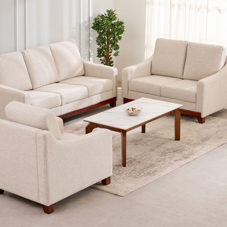 Sylvester Plus Fabric 3+2+1 Seater Sofa Set - Beige