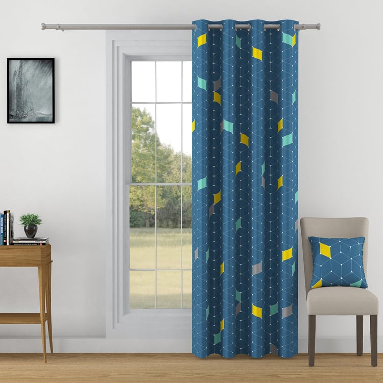 SWAYAM Omega Printed Room Darkening Door Curtain