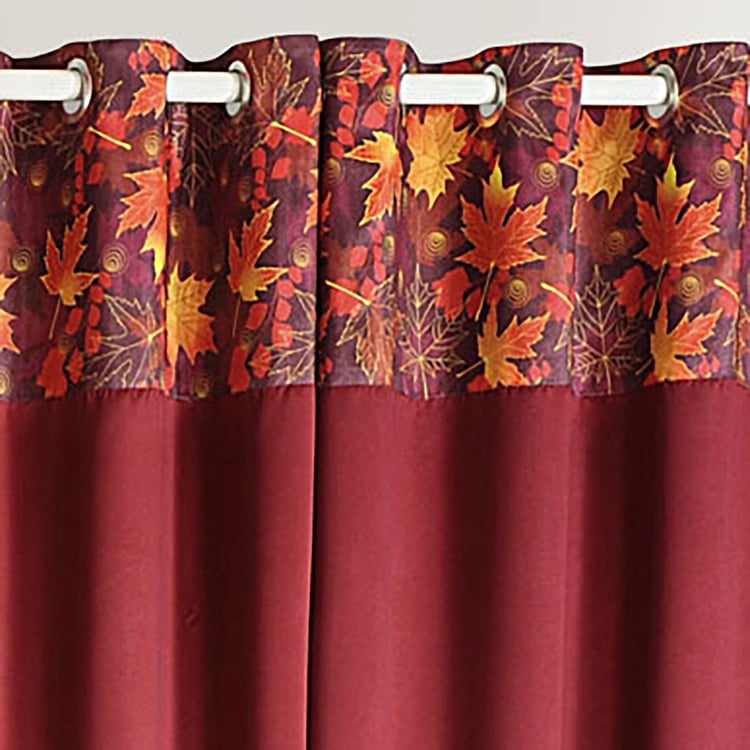 SWAYAM Set of 2 Printed Blackout Door Curtains