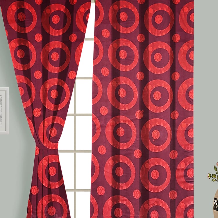 SWAYAM Sigma Set of 2 Printed Room Darkening Door Curtains