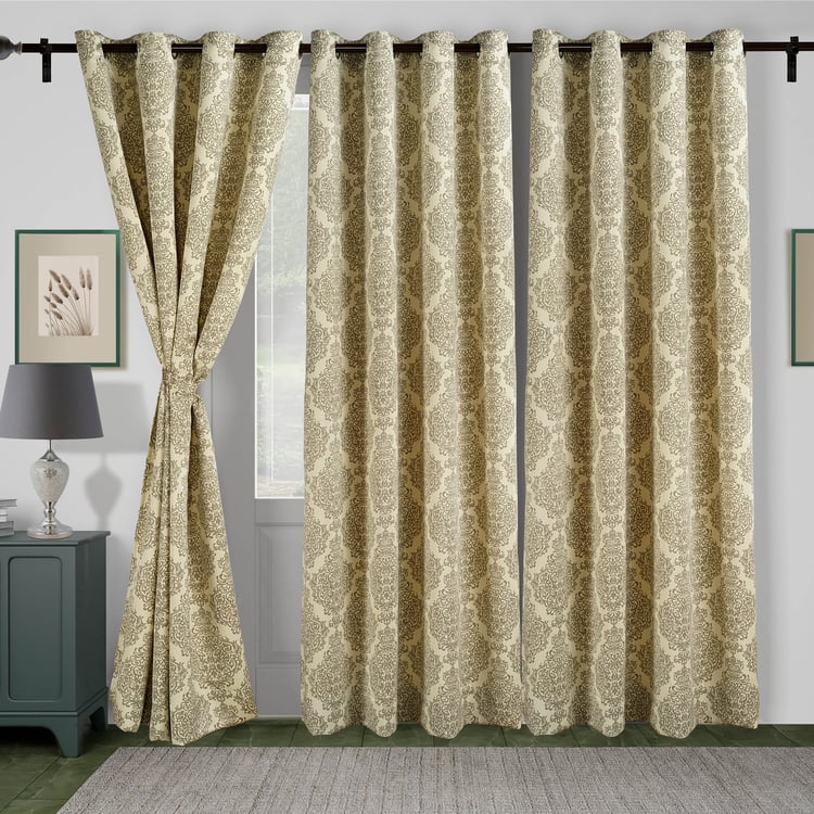 SWAYAM Sigma Set of 2 Printed Room-Darkening Door Curtains