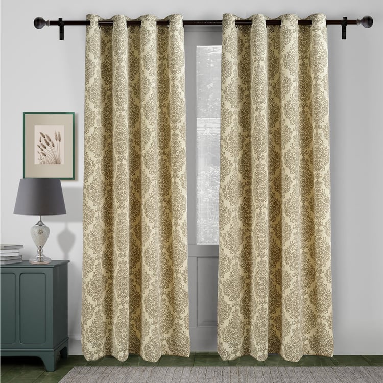 SWAYAM Sigma Set of 2 Printed Room-Darkening Door Curtains