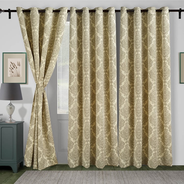 SWAYAM Sigma Set of 2 Printed Room-Darkening Door Curtains