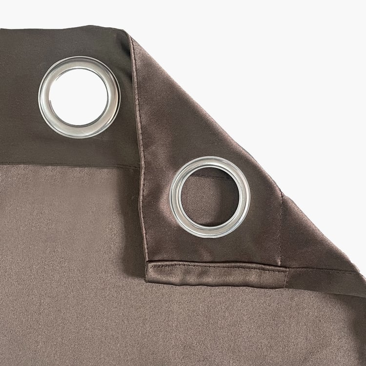 SWAYAM Blackout Door Curtain - Brown