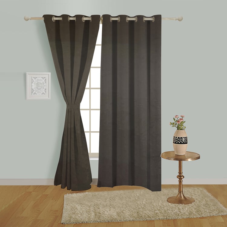 SWAYAM Micro Classic Room Darkening Door Curtain