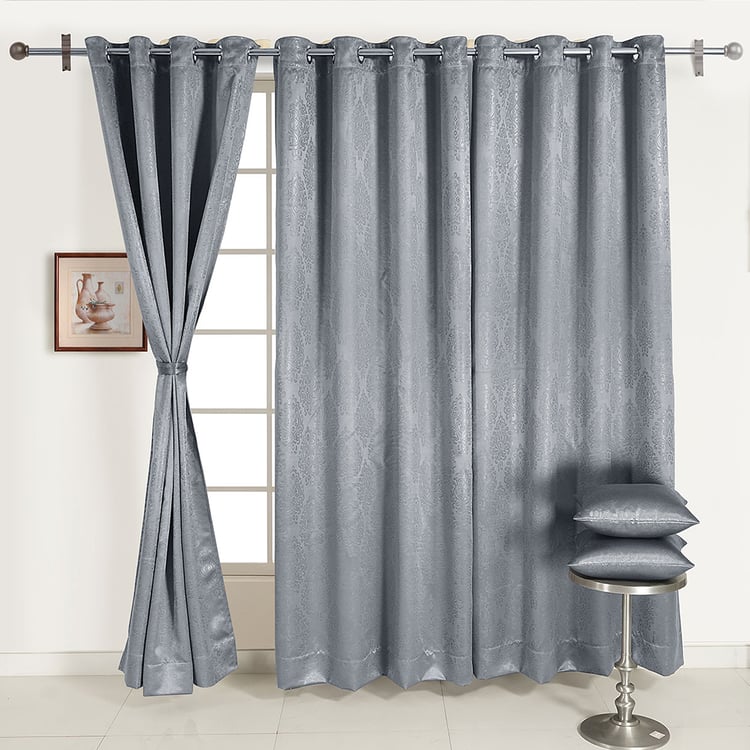 SWAYAM Jacquard Blackout Door Curtain