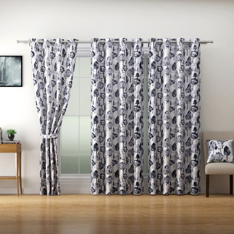 SWAYAM Omega Printed Room-Darkening Door Curtain