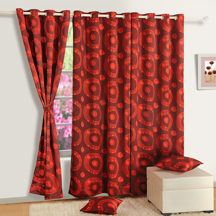 SWAYAM Sigma Printed Room Darkening Door Curtain