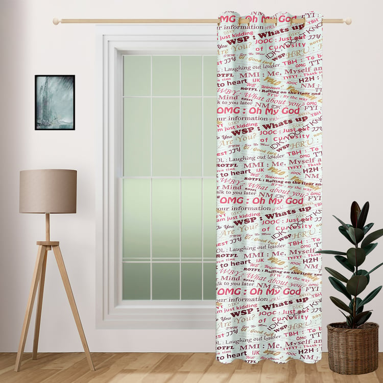 SWAYAM Sigma Printed Room-Darkening Door Curtain