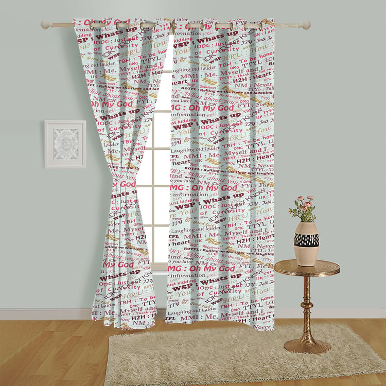 SWAYAM Sigma Printed Room-Darkening Door Curtain