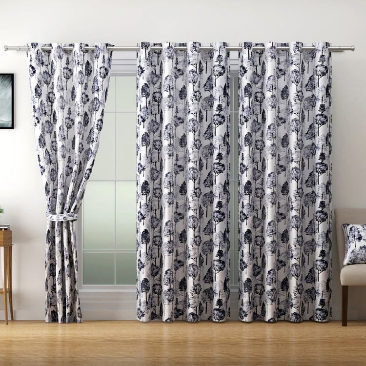 SWAYAM Omega Set of 2 Printed Room Darkening Door Curtains