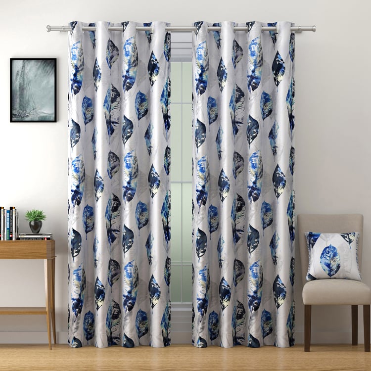 SWAYAM Omega Set of 2 Printed Room Darkening Door Curtains