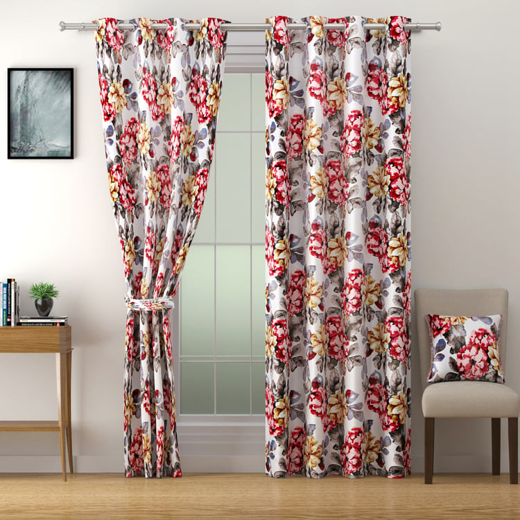 SWAYAM Omega Set of 2 Printed Room Darkening Door Curtains