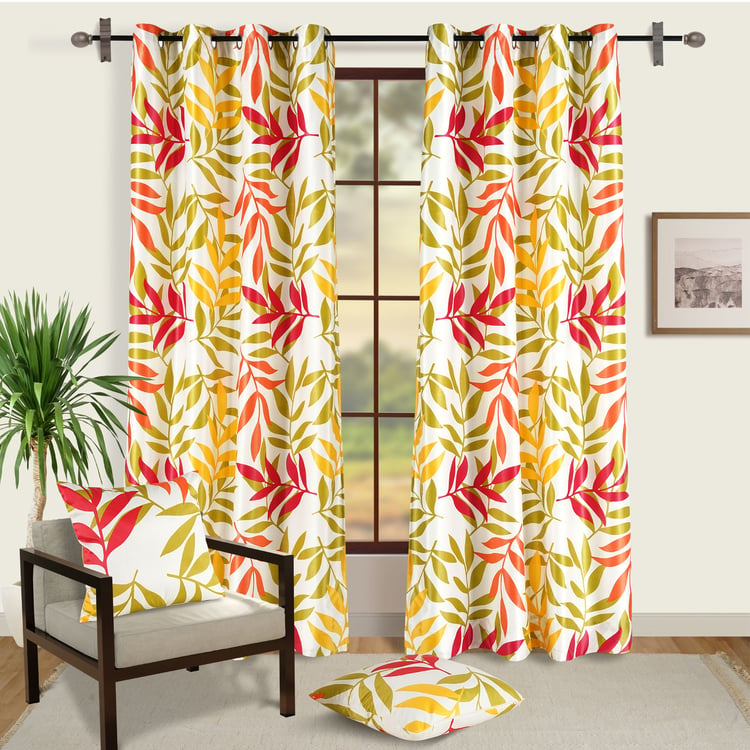 SWAYAM Omega Set of 2 Printed Room-Darkening Door Curtains