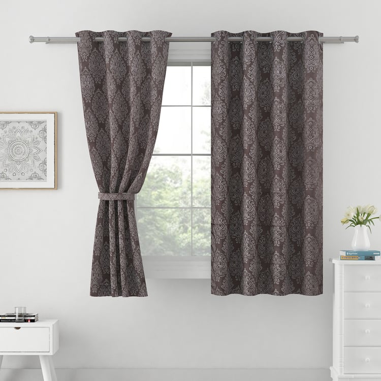 SWAYAM Jacquard Blackout Window Curtain