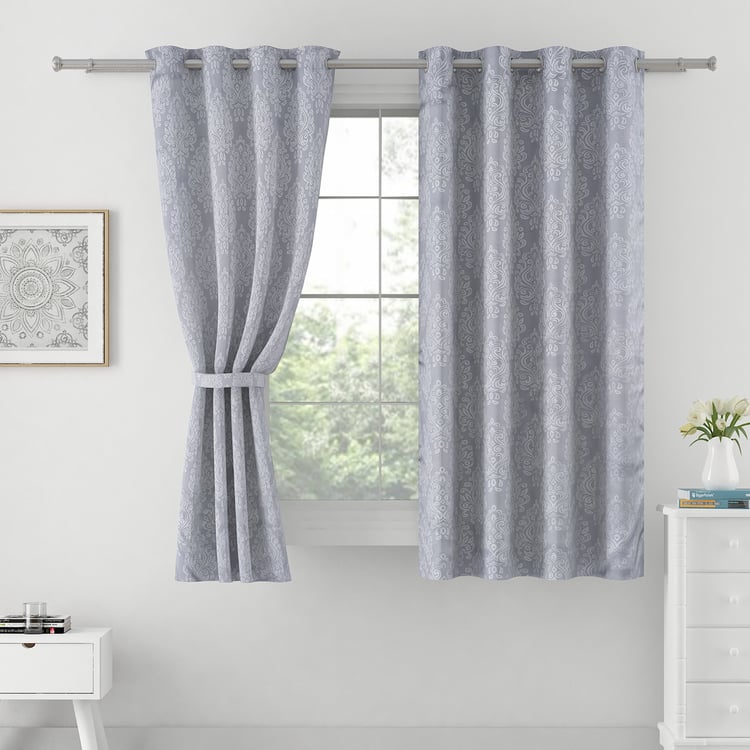 SWAYAM Jacquard Blackout Window Curtain