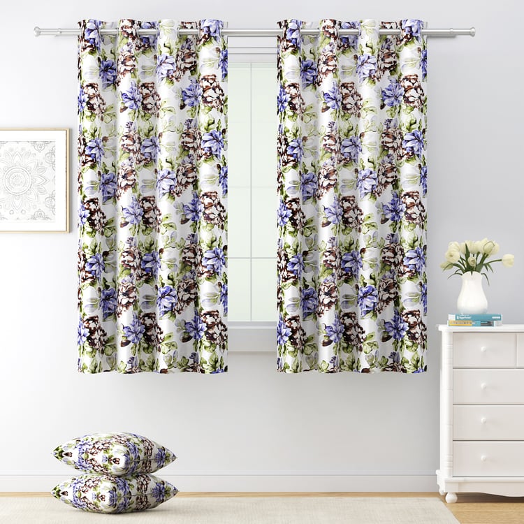 SWAYAM Omega Set of 2 Printed Room Darkening Door Curtains