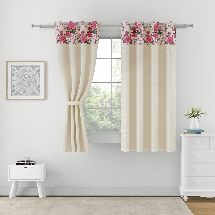 SWAYAM Set of 2 Printed Blackout Window Curtains