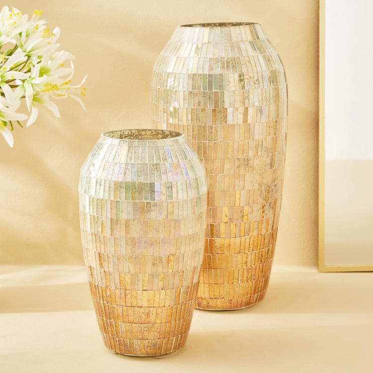 Mabel Kamal Glass Mosaic Vase - Small