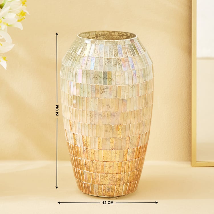 Mabel Kamal Glass Mosaic Vase - Small