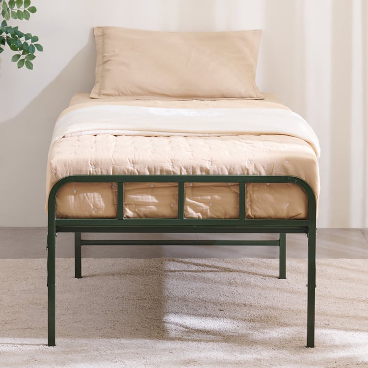 Helios Captus Metal Foldable Single Bed - Green