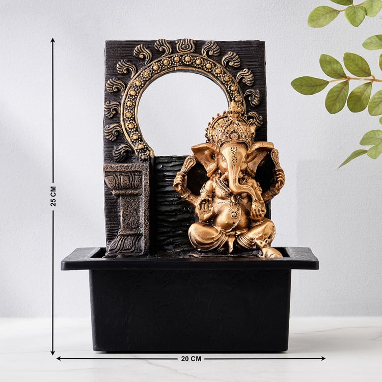 Corsica Alpine Polyresin Ganesha Fountain - 20x25cm