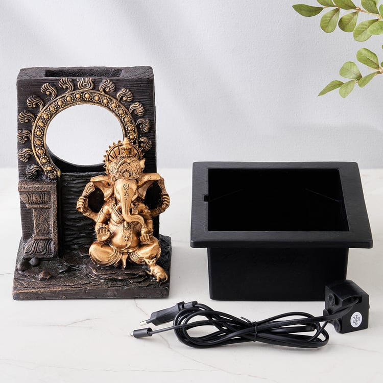 Corsica Alpine Polyresin Ganesha Fountain - 20x25cm