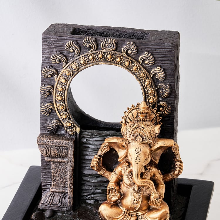 Corsica Alpine Polyresin Ganesha Fountain - 20x25cm